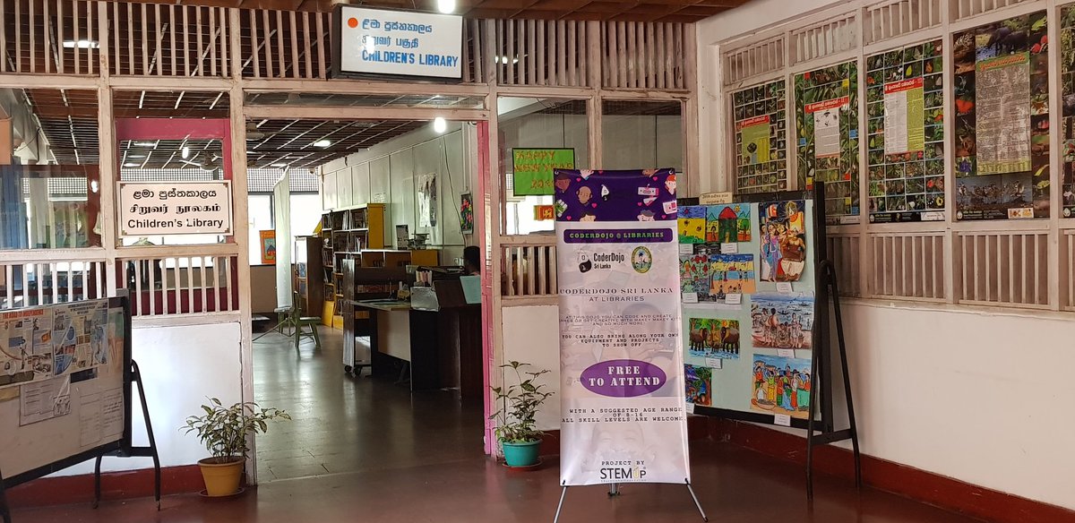 CoderDojoLK's tweet image. CoderDojo Sri Lanka @ Libraries Launch at Public Library Colombo 7 #lka #CoderDojo #Coderdojolk #STEMUp #STEM @marvelterminatr @dprabhathm @bestofyasi @nicolamlyons