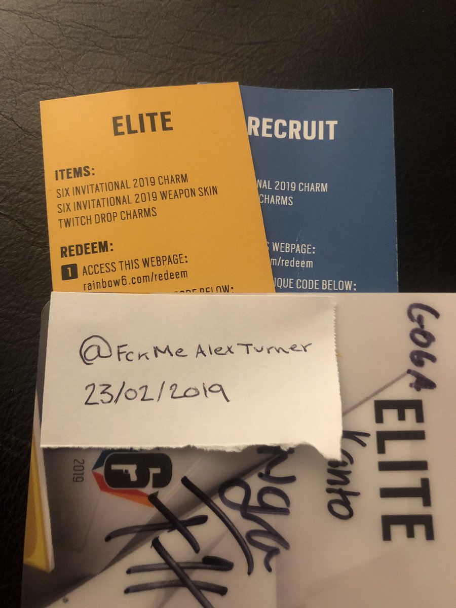 FckMeAIexTurne's tweet photo. βΌοΈ Rainbow Six Siege Invitational Charm giveaway FOR SALE βΌοΈ Multiple Elite and Recruit passes available! DM me for more information
DM me for more information. #SI2019 #SixInvitational #SixInvitational2019 #G2ARMY #letsgoeg #SiegeCharm #CharmGiveaway #R6S #RainbowSix https://t.co/cZlrVF6qF0
