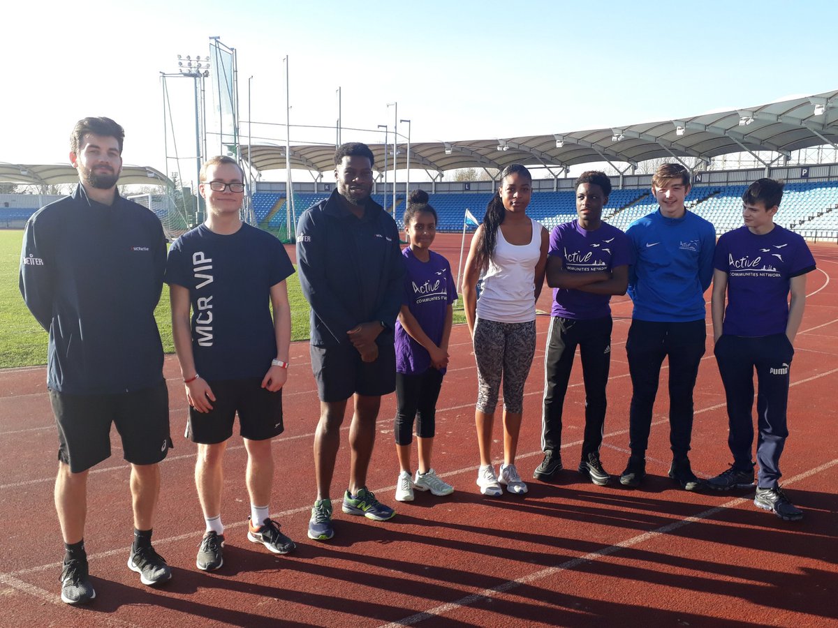TessPtonka's tweet photo. Some of our brilliant coaches &amp; volunteers at the Superactive half-term multisports camp at The Manchester Regional Arena.The camps not only provide 100 kids with great full day activities but also jobs &amp; work experience for young local people. Wins all around! @MCRActive https://t.co/biInhqOi8R
