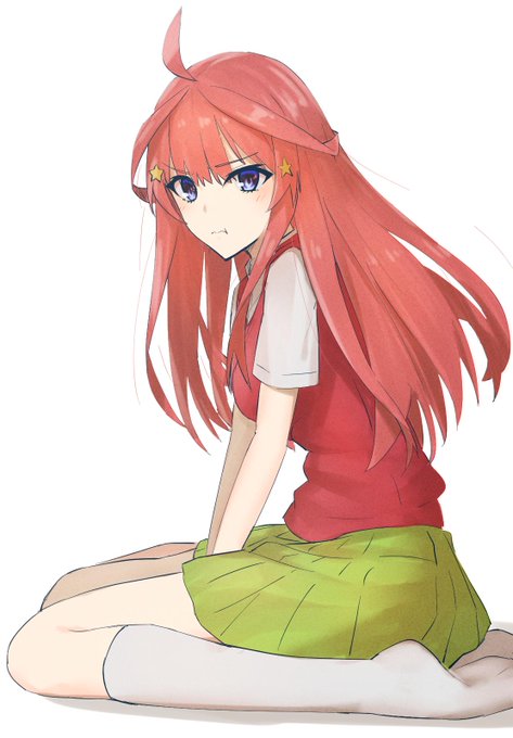 elfenさんがTwitterに投稿した中野五月(五等分の花嫁)のイラスト。