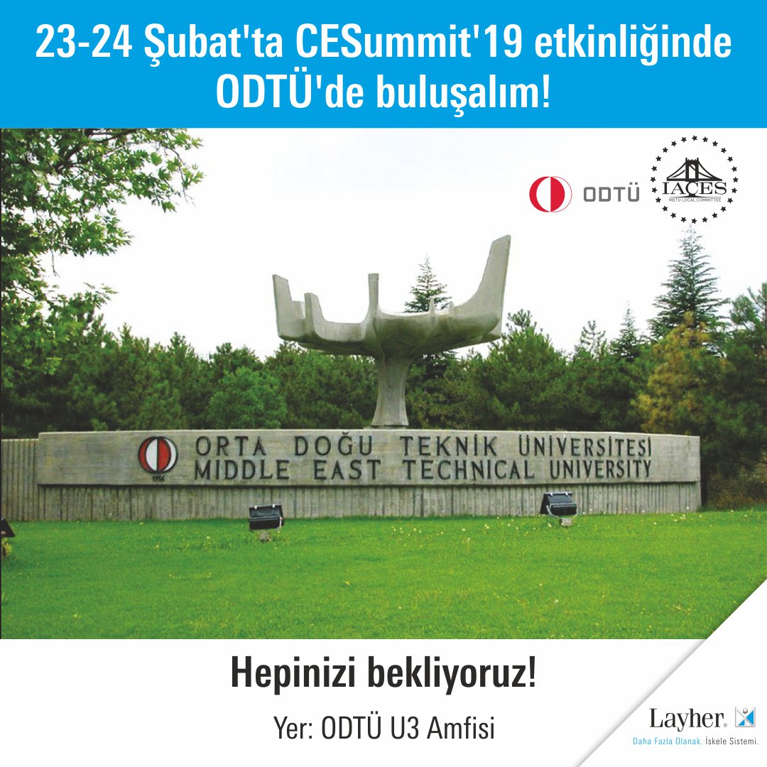LayherTurkiye's tweet photo. #layher #layherturkey #iaces #cesummit #cesummit19 #iacesmetu #metu #odtü https://t.co/TtkXxHBZQm