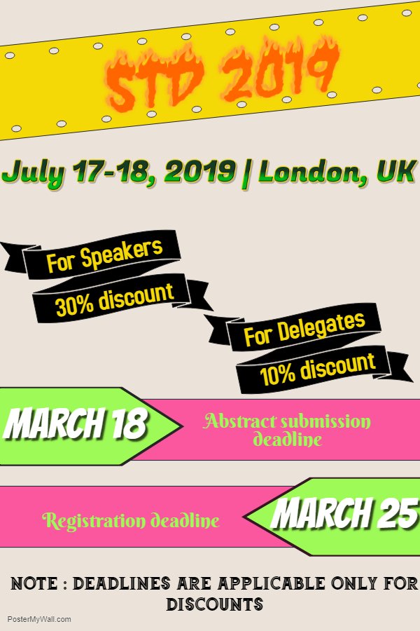 STD2019's tweet photo. STD 2019 | Deadline for waivers | Speakers and Delegates | Hurry up and book your slots https://t.co/zN525F0ww6 https://t.co/gODkt93uus