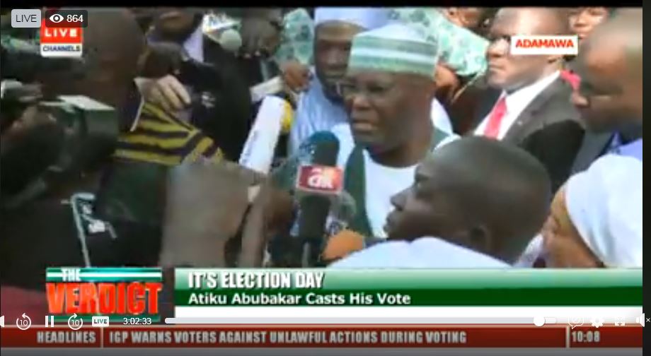 QueenMirabel8's tweet photo. @atiku just voted,victory is sure,@OfficialPDPNig  #ElectionNotWar #NigeriaDecide2019 #VoteNotFight #ElectionDay #AtikuOurPresident https://t.co/sVXqxmn0ST