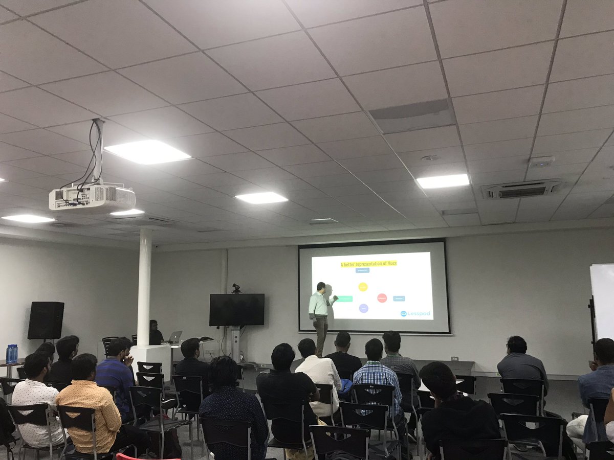 VueBLR's tweet photo. VueBLR#11 @rajcode is talking about “State Management in Vue Applications” #vue #VueBLR https://t.co/99ENNP2eDU