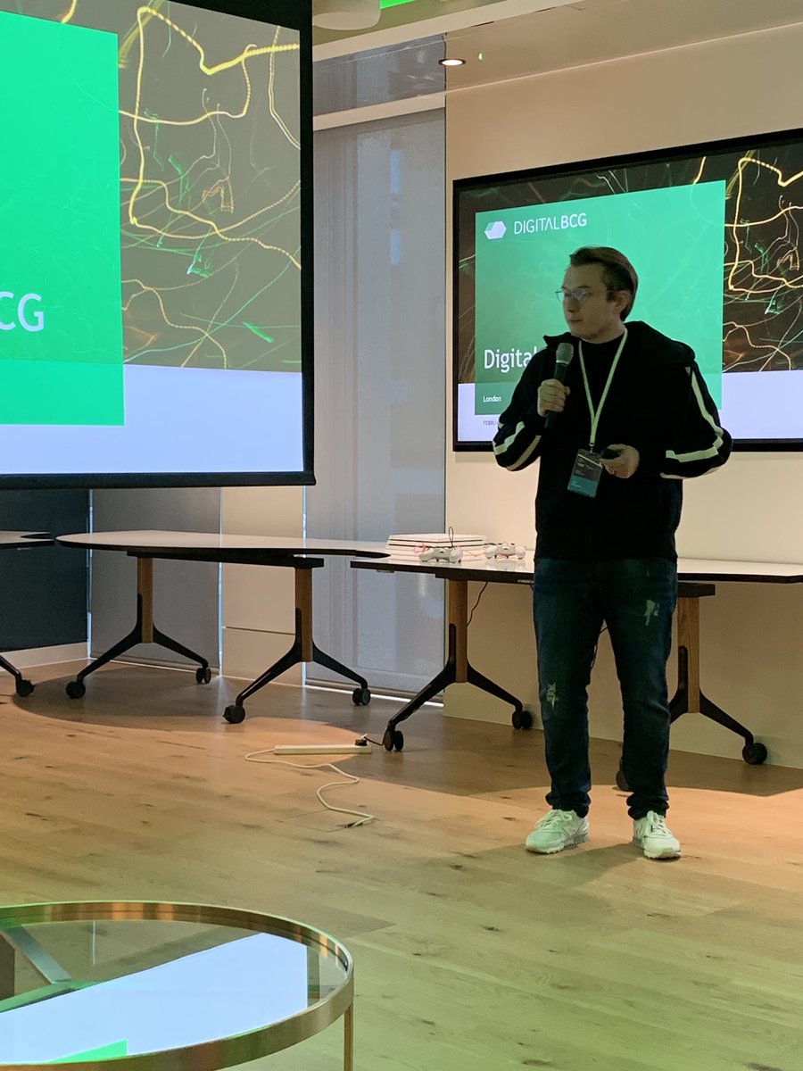 BeMyAppEMEA's tweet photo. Igor Mikhalev from hack partner @BCG_Platinion giving an overview of the innovation taking place at the heart of their digital acceleration - a ‘data explosion’ @BCGDV #DVimagines https://t.co/uWcLhnOlSP
