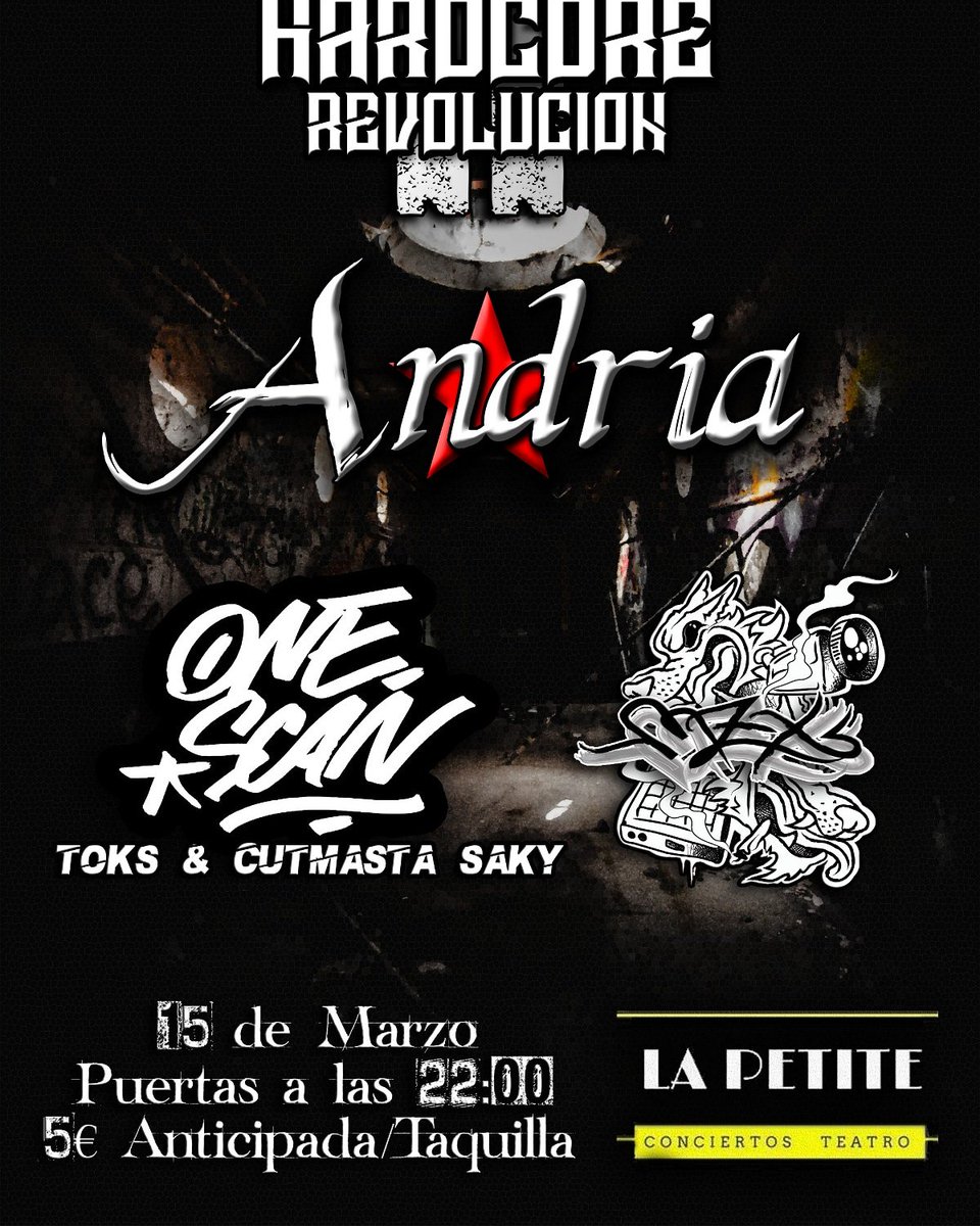 AndriaRapMetal's tweet photo. Volvemos con todo. Este mes anunciamos nuestra próxima fecha para el 15 de Marzo en la Sala Cabaret la Petite, que será como siempre en buena compañía, y comenzamos la grabación de las guitarras del disco. #HardcoreRevolución2019 https://t.co/4T8E9Ed2z6