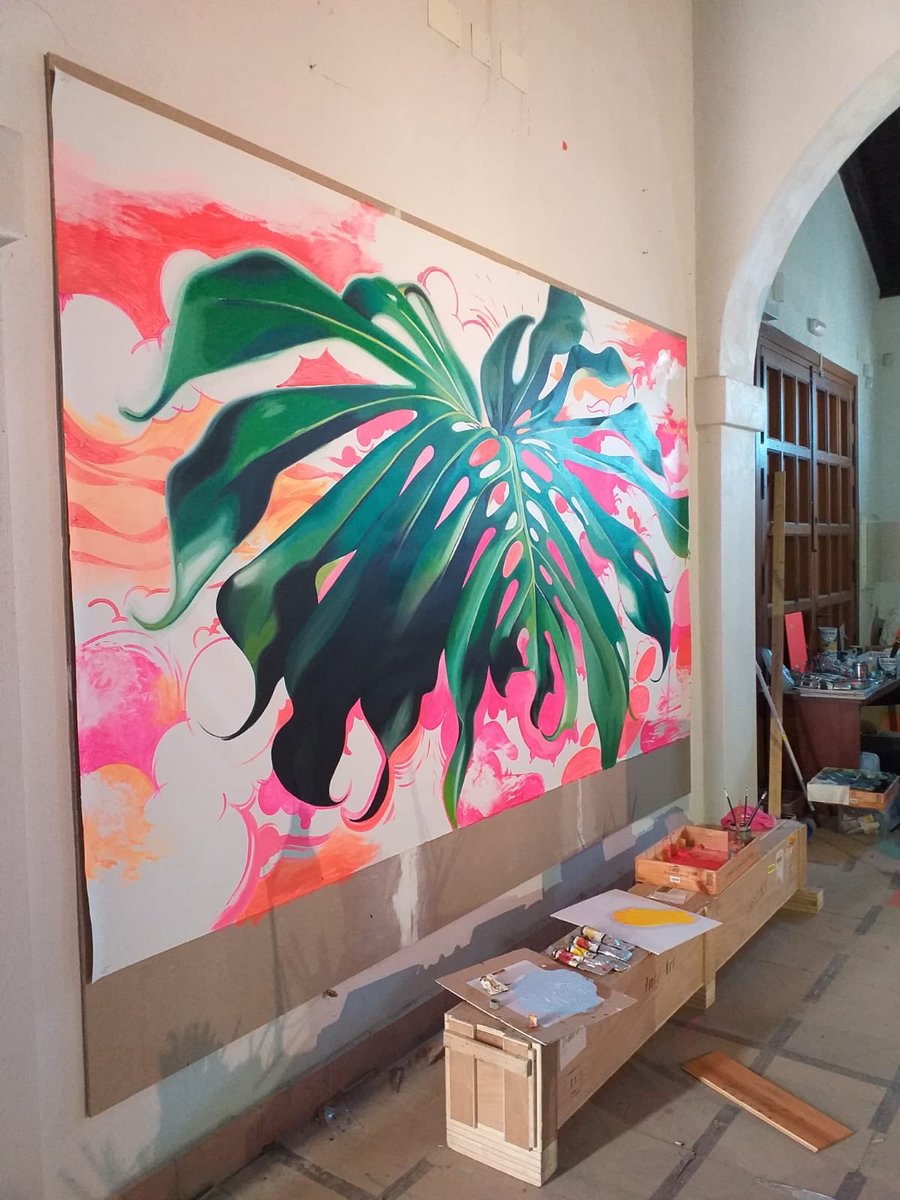 Patricia_Pozo_'s tweet photo. Impresionada con la obra del pintor Manuel León Moreno en su estudio de Villanueva del Ariscal, cedido por el Ayuntamiento. ¡Enhorabuena! https://t.co/tolnREO0GC