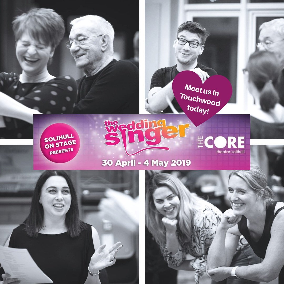 SolihullOnStage's tweet photo. Come and meet us in Touchwood today. Find out more about the show from some of our lovely cast members between 10 &amp; 4. Show info, tuxes, dresses, love hearts &amp; possibly a few sneaky proposals... 
https://t.co/IbSdhKR5Zg

#TheWeddingSinger #WeddingSinger #Wedding #MusicalTheatre https://t.co/AY9YKGZ2yY