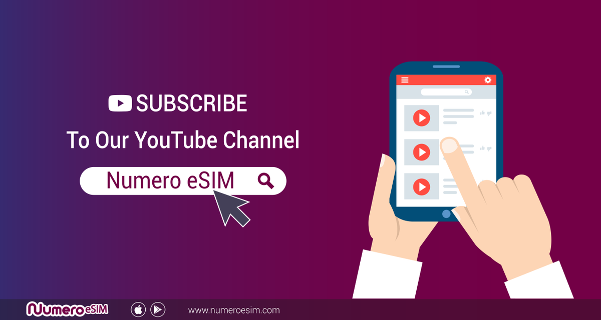 NumeroArabia's tweet photo. 🎥Visit Numero eSIM #YouTube channel and click ‘#SUBSCRIBE👆’ to get all our #updates and learn about new #features: https://t.co/o2wJhBE8qL
#numeroesim https://t.co/jUYhCbHCBu