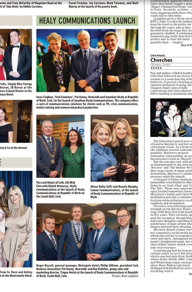 ni22's tweet photo. Lovely to see lots of smiling faces at the Healy Communications launch in today’s @irishexaminer @jonathanhealy @PatKennyNT @RayKelleherCork @estread @IreneFeighan @mickfinn01 @MetropoleCork @renatemurphy @alisonnulty @PhilipGillivan https://t.co/98rV9XZqk1