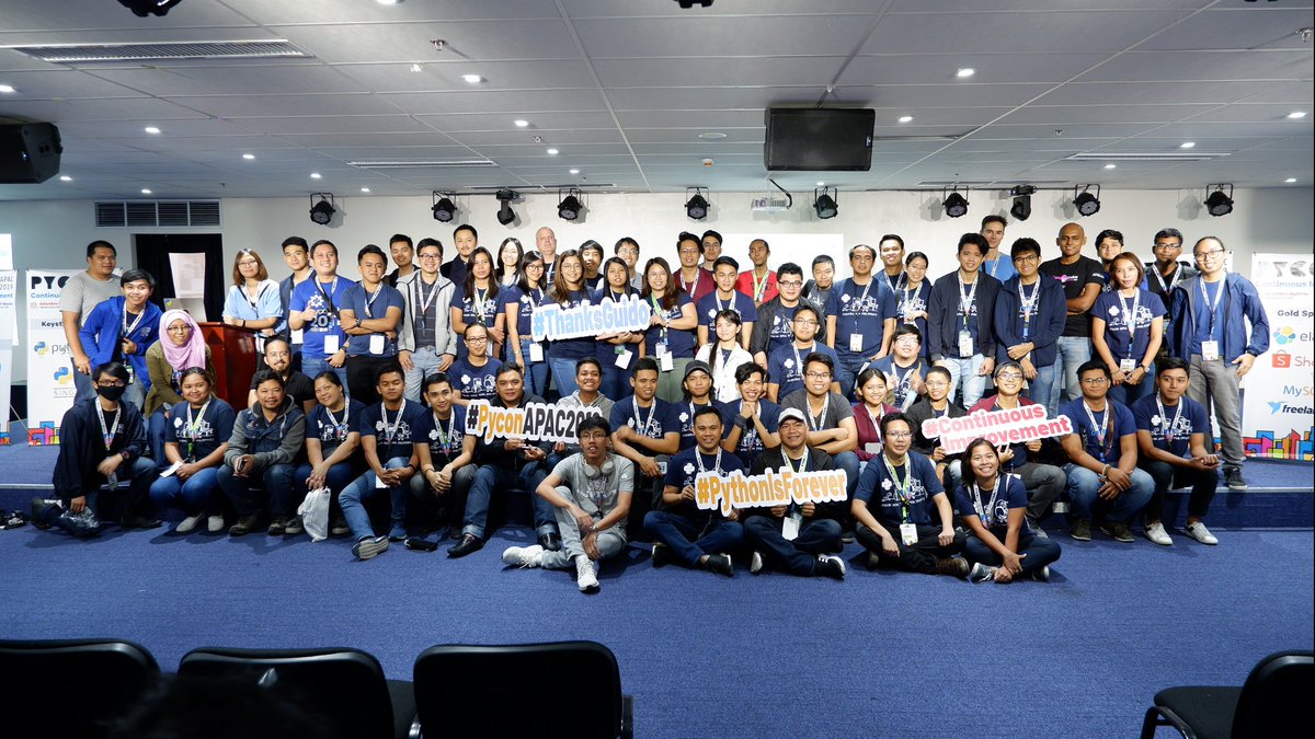 pythonph's tweet photo. And day one is done! Thanks to all of the speakers, volunteers and sponsors! 🎊🎉

See you all tomorrow! And don't forget, #PythonIsForever ❤

#PyConAPAC2019
#ContinuousImprovement
#PythonPH https://t.co/0apOz8XQb7