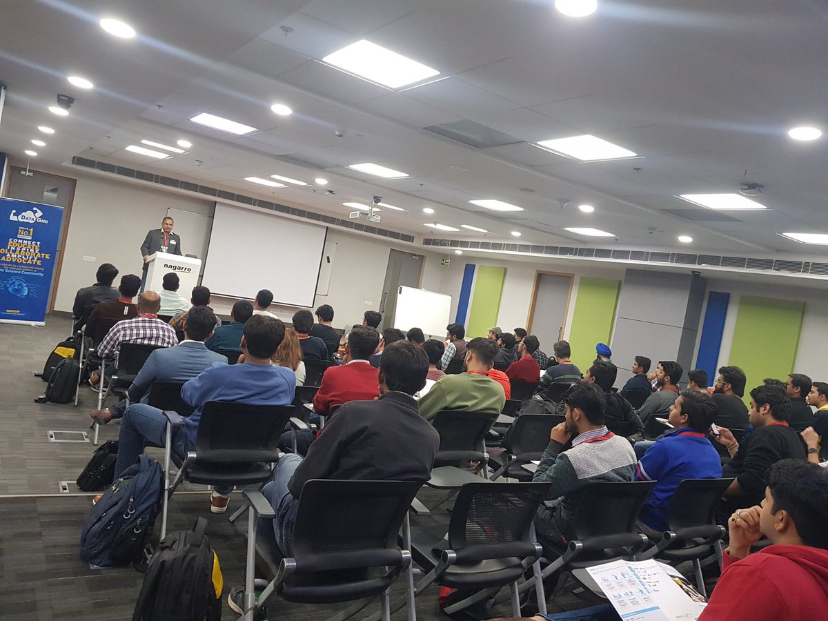 viyomjain's tweet photo. #datagiri meetup on 'machine learning revolution in 2019' starts in full swing @Nagarro https://t.co/3DjxjCnSh2