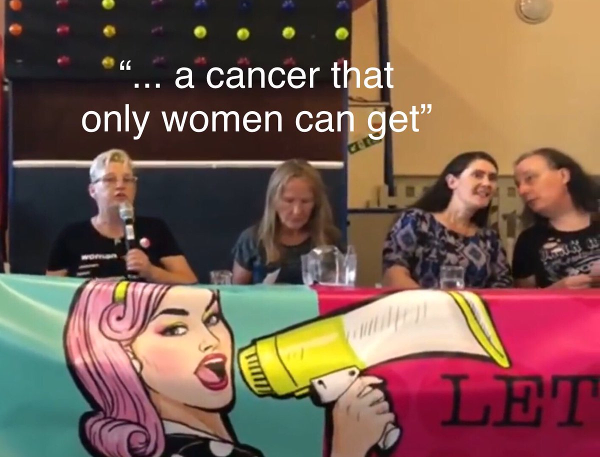 giuliana_london's tweet photo. Anti-trans militants mock trans women by reference to serious illnesses. Louise Paine bragged ovarian cancer “only women can get”.  Now Janice Turner attacks trans women with Parkinson’s.  Doubt the radfem matriarch widely known to have PD comforted by having "woman" condition. https://t.co/Trku9pbOvy