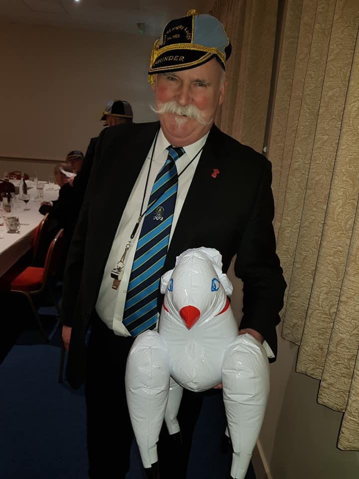 FreemasonsEast's tweet photo. The Spirit of Rugby Lodge 9922 celebrate their 4th installation with W.Bro Robert Gary Mitchell being installed into the chair of King Solomon by the Provinces very own W.Bro Andrew Stevens. Superb evening by all except W.Bro Steven Jones who was fined heavily for poor play. https://t.co/gU9VLGy5jW