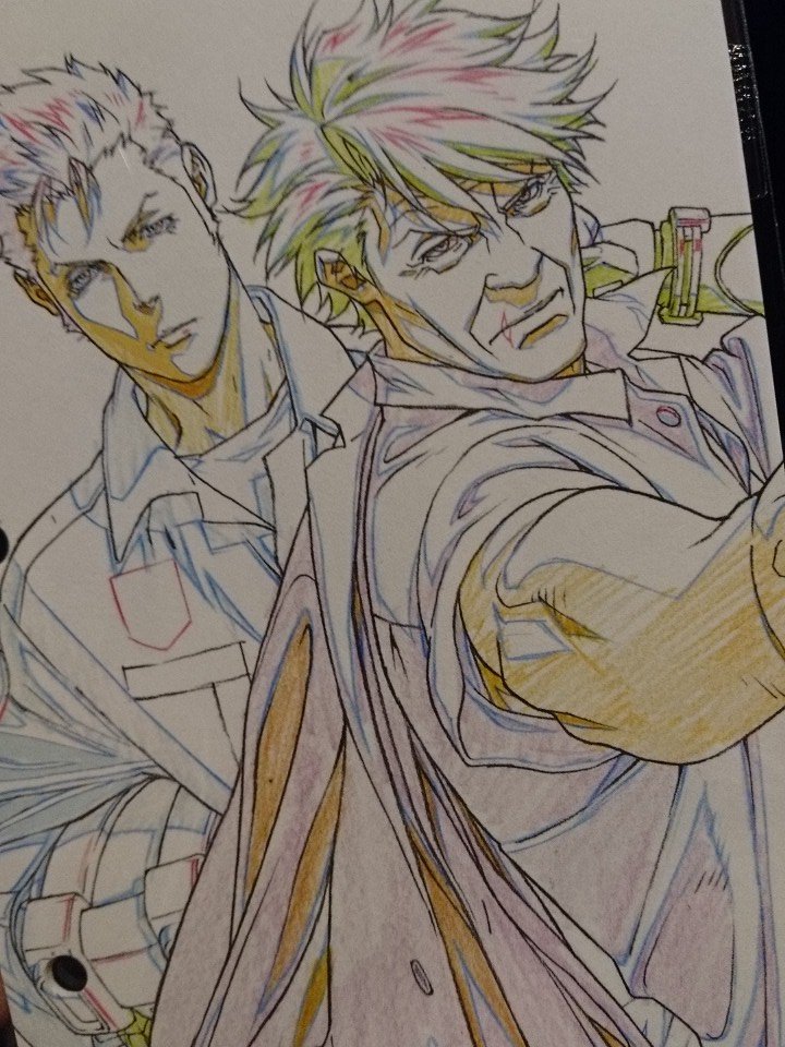 sakomeee's tweet photo. とっつぁん、観に来たぜ(V)o¥o;(V) #Psychopass #サイコパス #SinnersoftheSystem #SIBYLSYSTEM #FirstGuardian #征陸智己 #征陸のとっつぁん #須郷徹平 #須郷執行官 https://t.co/x9wAYDtiiX
