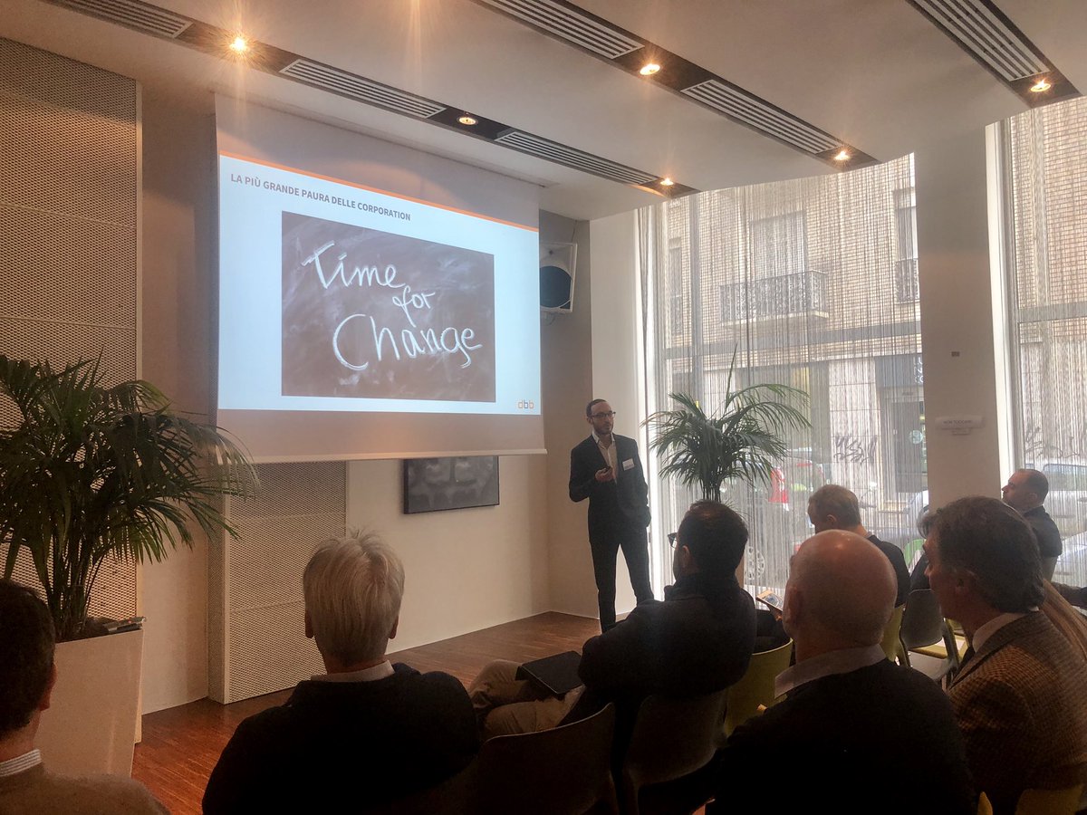 Time for change! Il cambiamento è una delle paure delle corporation. <a href="/mrgennardo/">mr. gennardo</a> ci spiega come affrontare e superare questa paura 💪 #becomeadigitaleader #dbb #badl2019
