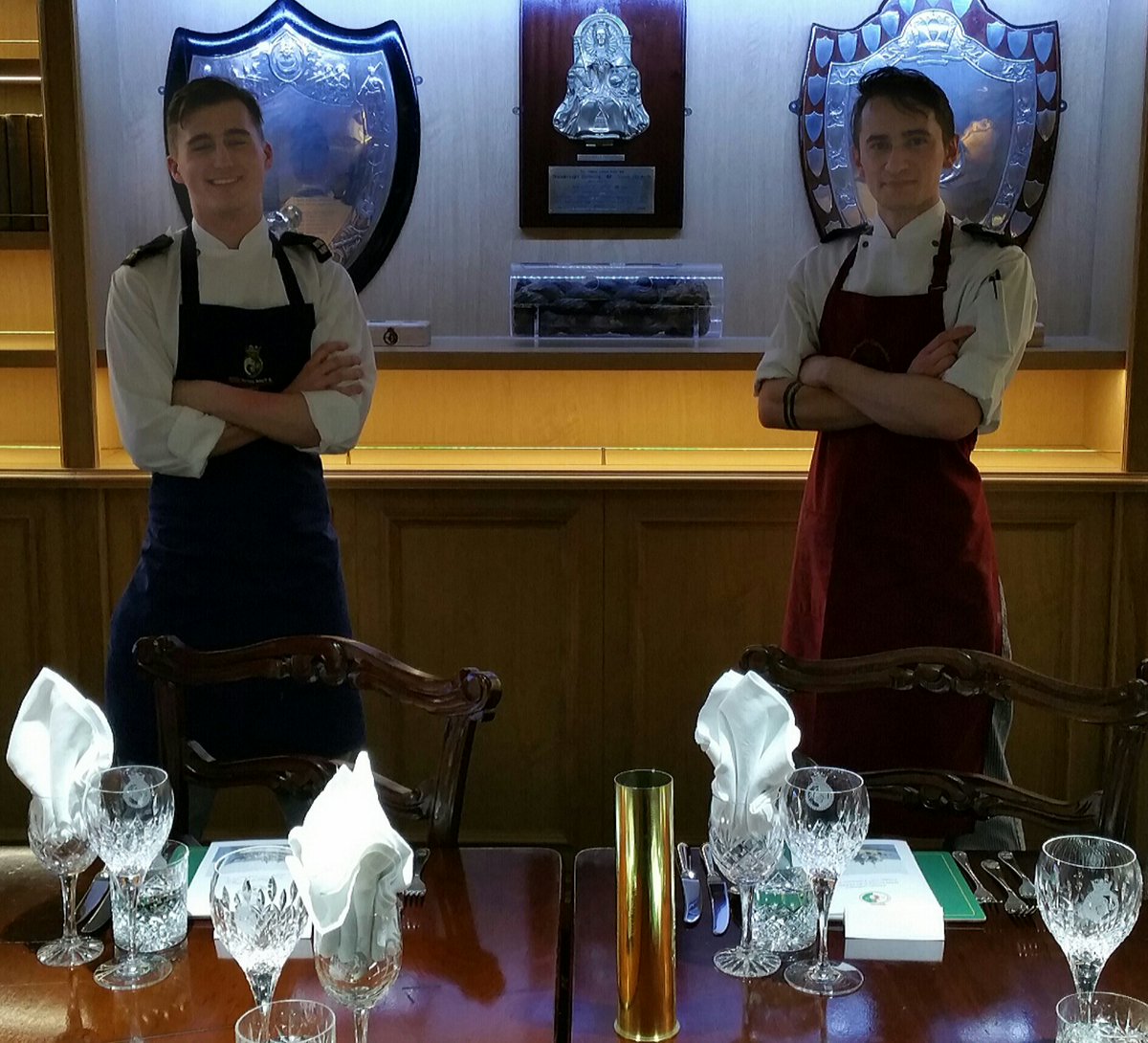 Captains Chef (right) with his sous (left).