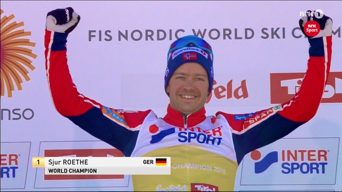 ViktooorF's tweet photo. Siden når ble Sjur Røthe fra tysk? #nrksport #sjurrøthe #Seefeld2019 https://t.co/iLgxwcjt93