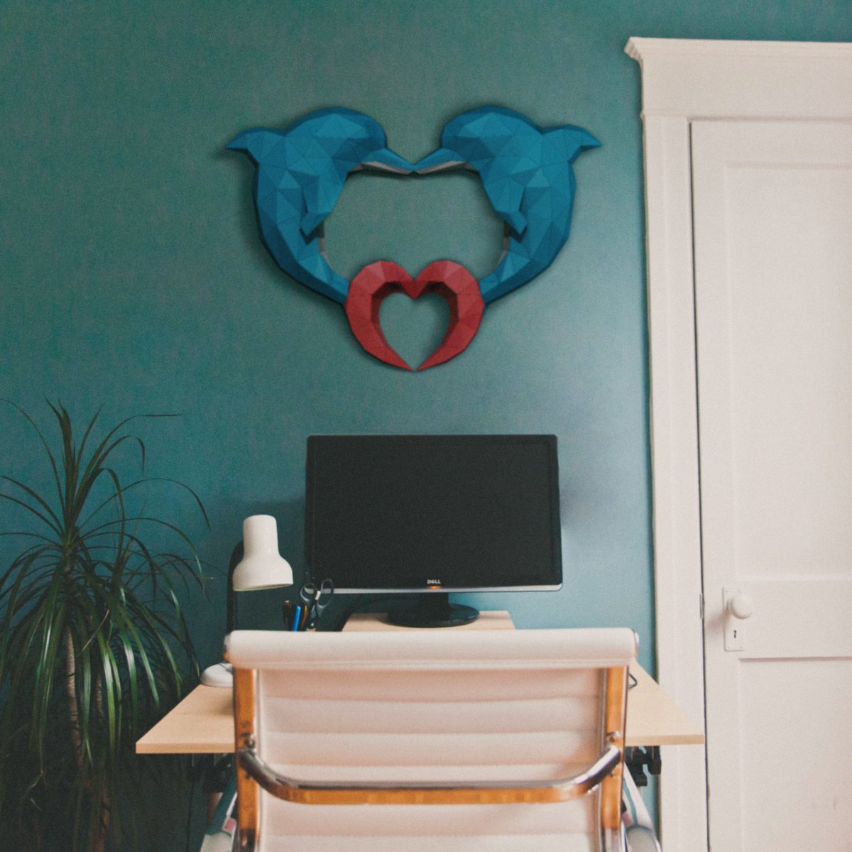 PapercraftV's tweet photo. Build your own Heart Shaped Dolphins Sculpture!📏 ✂️
Link in Bio❤️
#art #artist  #home #papercraft #decor #dolphin #lowpoly #3d #animal #pdfpattern #diy #gift #cool #puzzle #love #arte #creative #craft #couple #paper #model #amazing #etsy #origami #anniversarygift #heart #wedding https://t.co/0G4pAjecmg