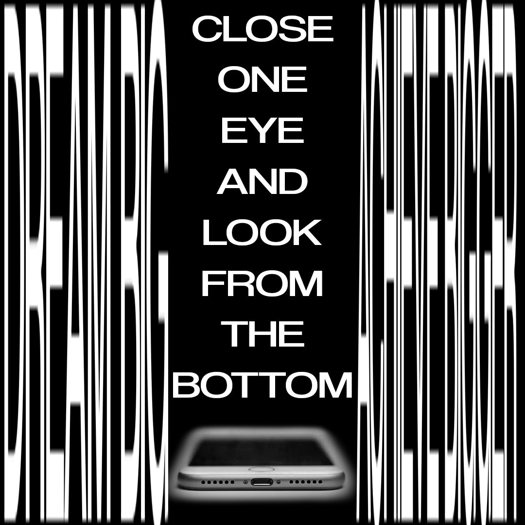 Close one eye, tilt and all will be revealed! 👇
