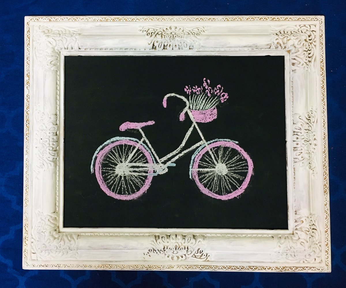 AdishaAggarwal's tweet photo. When life is all about the journey...! Enjoy the ride!

#whatimade #diyproject #pink #blue #yellow #chalkboard #colors #diy #bicycle #diyhomedecor #chalkboardart #chalkdrawing #chalkart https://t.co/mJ8WOA5070