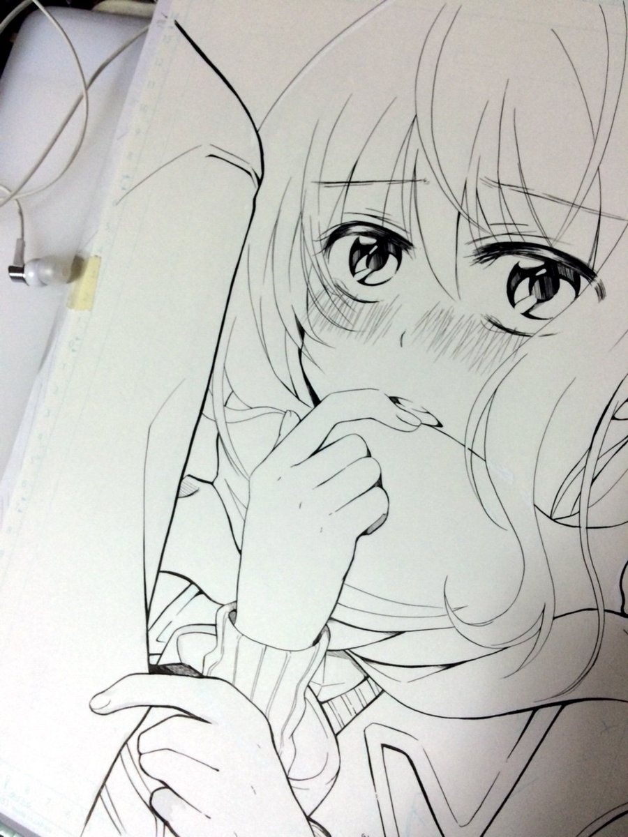 昔描いた原稿の各工程の写真をみつけた 