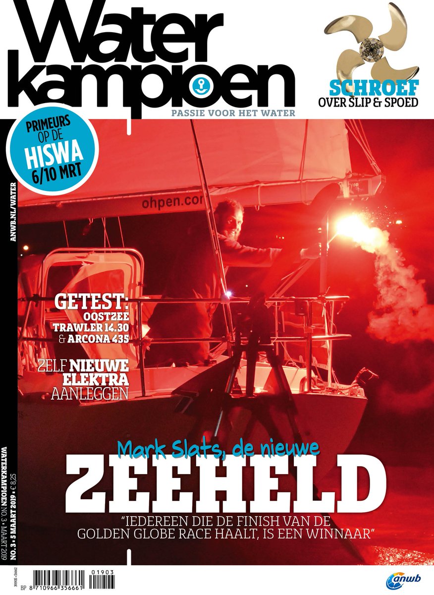 SLATS IN SCHEVENINGEN 
Vandaag in Scheveningen, volgende week in de Waterkampioen: de finish van Golden Globe Race solo non-stop wereldzeiler en nieuwe zeeheld Mark Slats. Hulde, Mark! #markslats
#waterkampioen