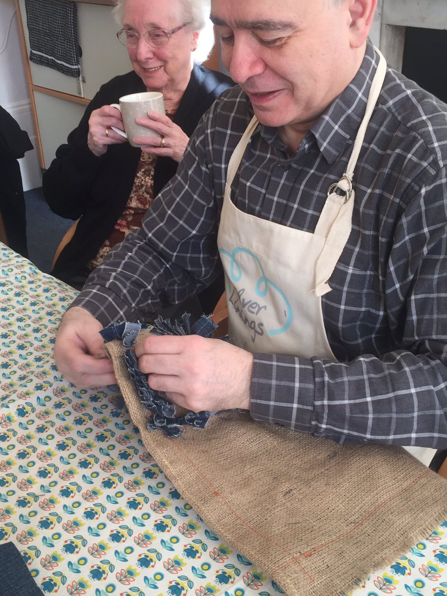 N1Clare's tweet photo. Incredible crafting occurring at #silverliningshackney , tears of laughter this week, fantastic humans, so many stories #reducingsocialisolation and incredible gifts being created at the same time @GroundworkLON #hackney https://t.co/i6SIgDH3Z9