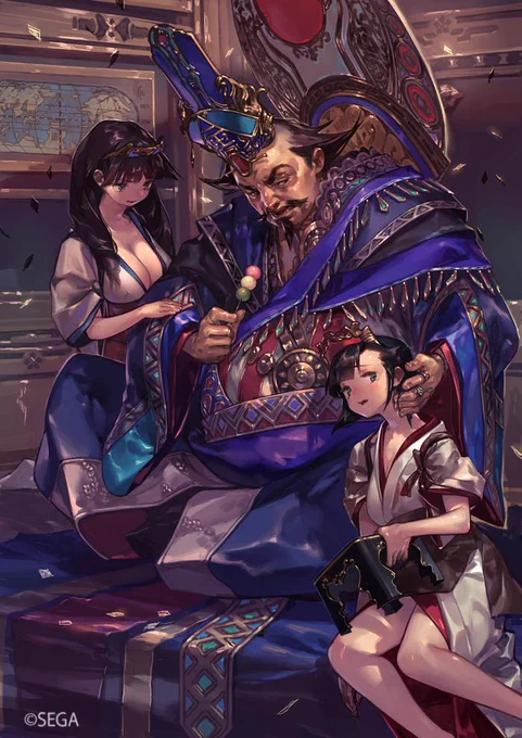 こちらは戦国大戦TCGで描かせていただいた、林秀貞と源義経の八艘跳びですね。
風間さんデザインの林さんで、こちらも幸村と同様、凄く大変な一枚でした笑
林さんは描きあがったのが丁度2年前くらいなのでそんなに昔ではないですが、懐かしい。 