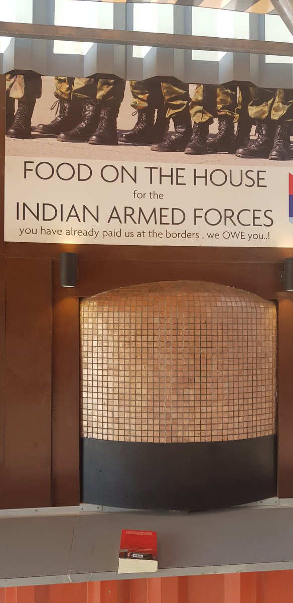 Subytweets's tweet photo. A very genuine and touching billboard outside a Chennai Chefstory eatery. #Respect for the armed forces. 

#Heros https://t.co/z9THRfTP6M