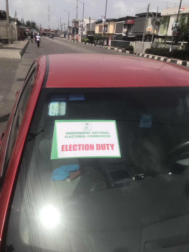 Chude's tweet image. #ElectionDuty kicks off! 
#NigeriaDecides
#ILoveDemocracy