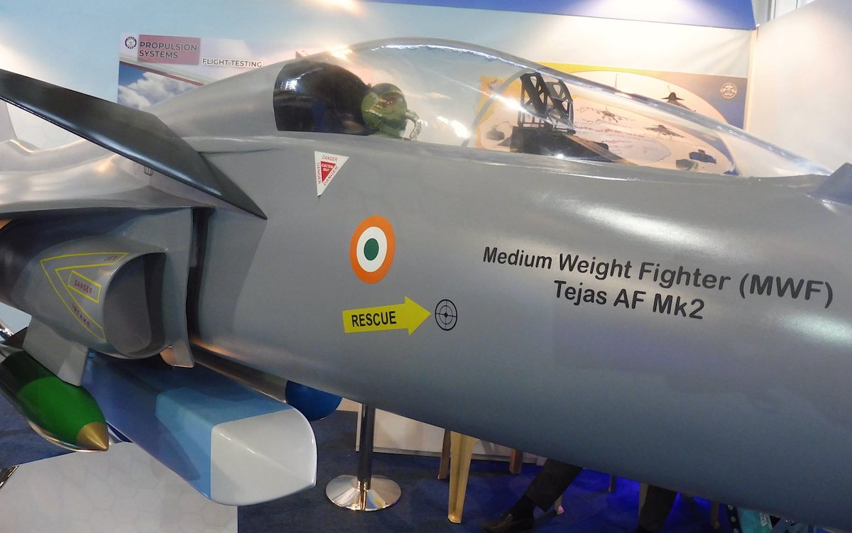 Indo-Pacific News - Watching the CCP-China Threat on Twitter: &quot;Thread: #AeroIndia2019 Tejas MK-2 - Higher trust engines: GE-F414-INS6. Long range &amp; endurance. Air to air refueling, beyond visual range (BVR) missiles, heavy