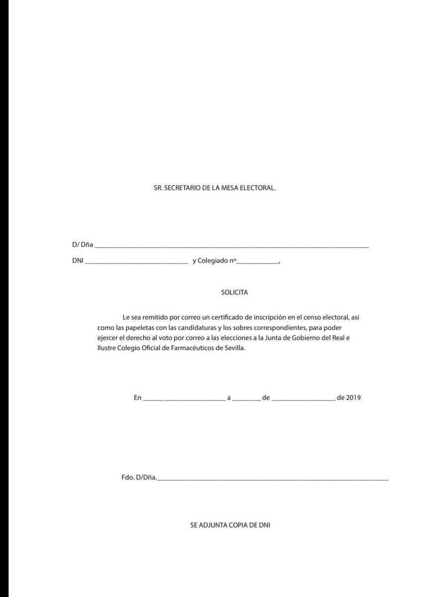 Si el 7 de abril no puedes acercarte a la sede colegial a votar, aqui tienes como hacerlo. Asi es mas facil... al menos pone donde hay q mandar las cosas. Gracias <a href="/IniciativaFarma/">Farmacéuticos Con Iniciativa</a>. Las cosas claras, mejor.