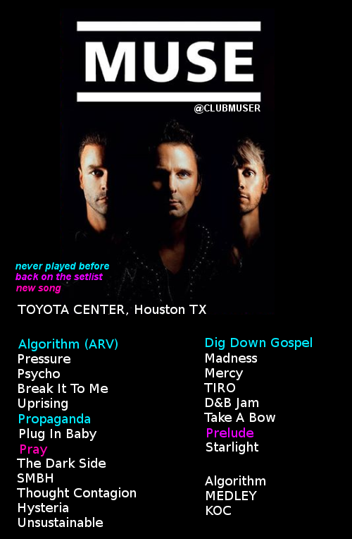 ClubMuser's tweet photo. #1 Houston TX, 02/22/2019
#MuseHouston https://t.co/FIfivIRasB
