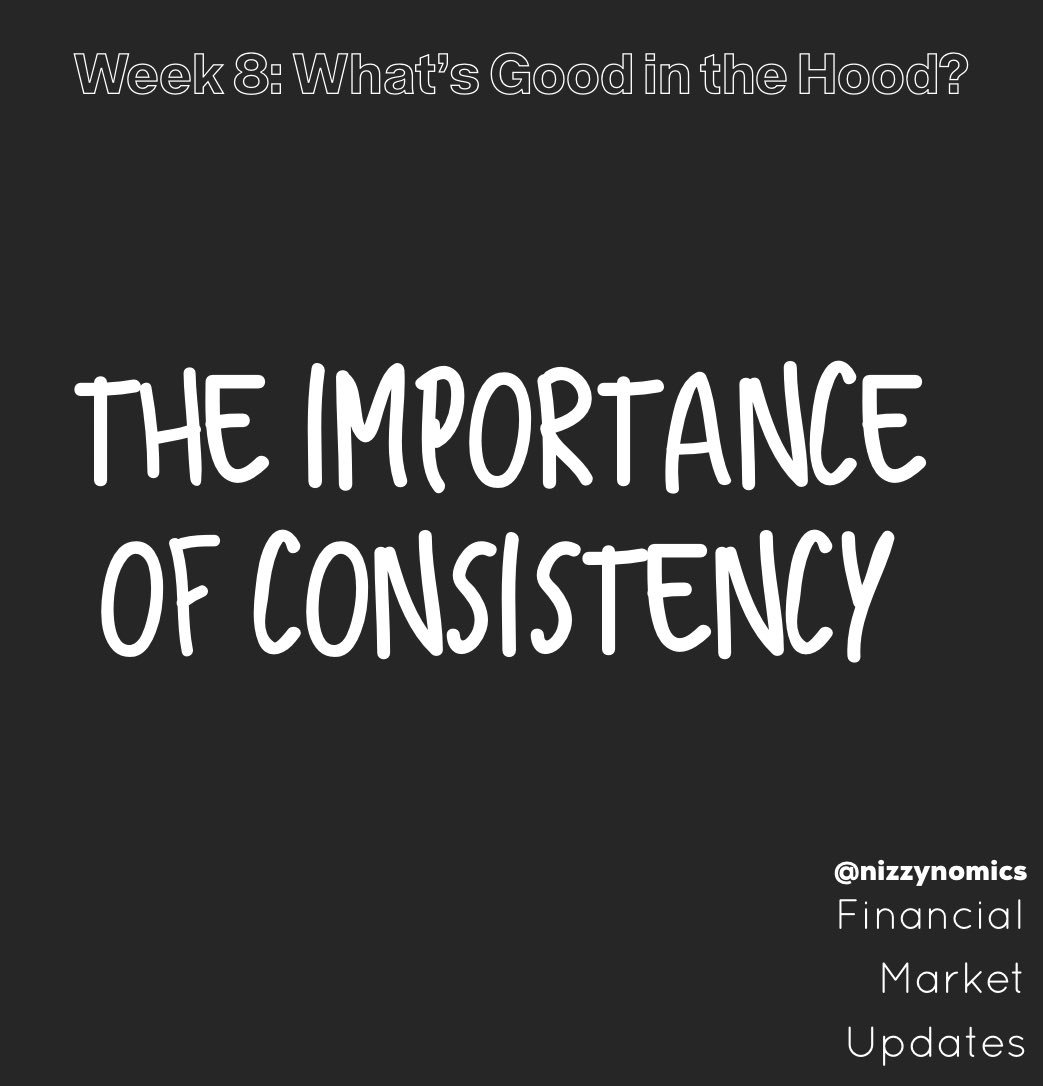 nizzynomics's tweet photo. Week #8 Market Update: 

IN YA INBOX! 🤘 (link in bio) 

“The Importance of Consistency” 

#moreblessingslessstressings
#nizzynomics 
#finance
#stocks
#bonds
#wealth
#whatnext https://t.co/OFjZNbUfhA
