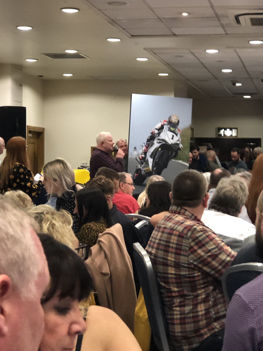 trishisms's tweet photo. A fantastic turnout at the 30th Annual Phil Hogg auction last night. Some dude from the Dept of incompetence even showed up.  Emotions running high with lovely tributes paid to fallen riders. #rip #racingcommunity #beer #norton https://t.co/7t9p94stLf