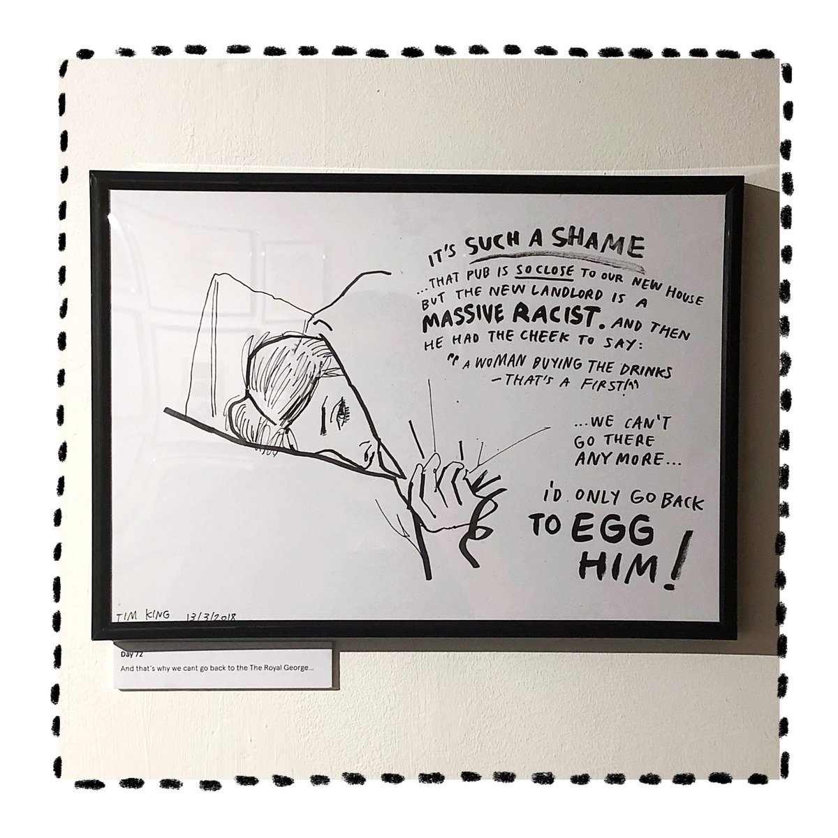 Thank you everyone who made it to last night’s launch of ‘Drawn on Real Life’, an exhibition of reportage drawing from <a href="/TimKing88/">Tim King</a> 365-day project. If you couldn’t make it please join us for an artist talk on Saturday 2 March 7pm. 
timkingstudio.com #londonart  #lewisham