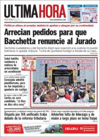 Feb Presentamos Portada Diario Ultima Hora Paraguay Reporte Ya