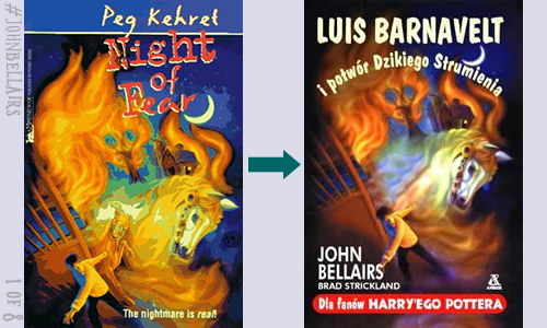 bellairsia's tweet photo. [1/8] When the #JohnBellairs #LewisBarnavelt books were published in Poland in the early 2000s the cover images did not make much sense. Then we discovered some of the artwork had been previously used for other books. Ex: here's #BeastUnderTheWizardsBridge. https://t.co/zqgLcqhXRi