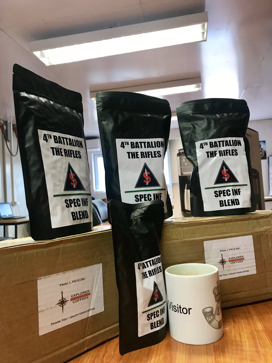 Update from Afghanistan: B Company are now drinking great tasting freshly brewed coffee courtesy of <a href="/ExplorerCoffees/">ExplorerCoffees</a>. Thank you! @CO4Rifles we look forward to welcoming you here for a brew!