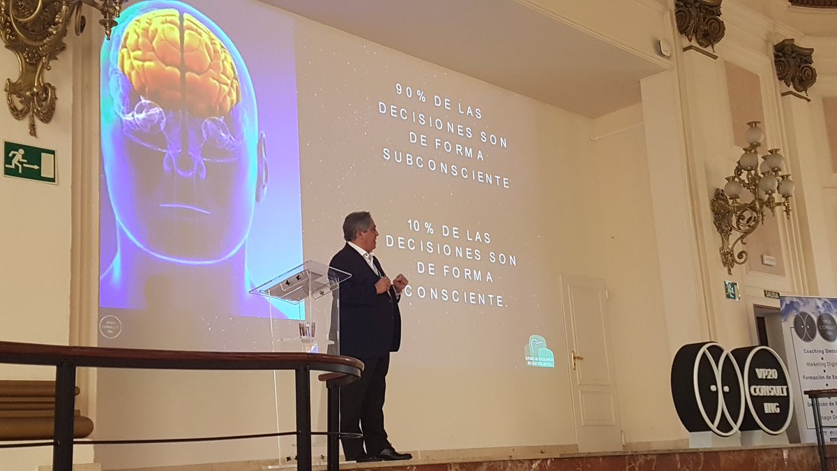 "El 90% de nuestras decisiones las tomamos de forma subconsciente" Juan M Molina, Director General de @HenrySchein_Esp #SociosCEG <a href="/Club_Excelencia/">ClubExcelencia-CEG</a> <a href="/VP20Consultores/">VP20 Consultores</a>