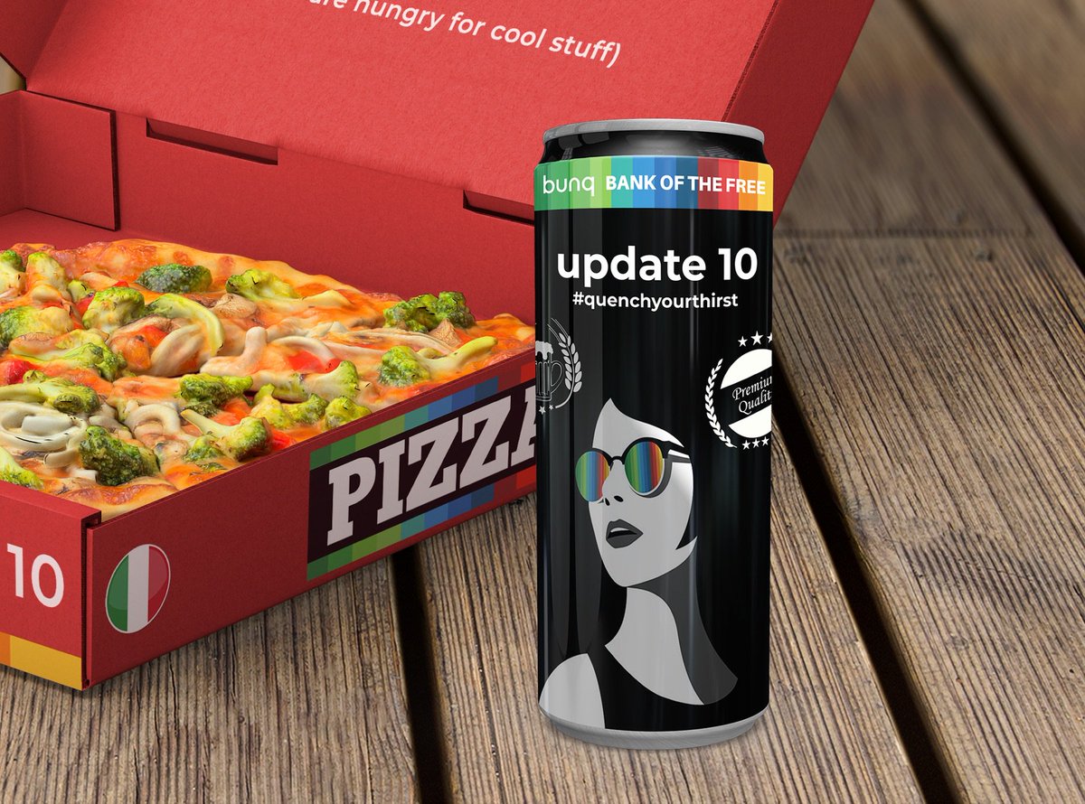 DaveFlash's tweet photo. @Food4ears @bunq A pizza is nice John, but you also need something to wash it down with, so here, have a nice cool one! #quenchyourthirst #worldclassbanking #bunqupdate10 https://t.co/D9GdzOY2zj