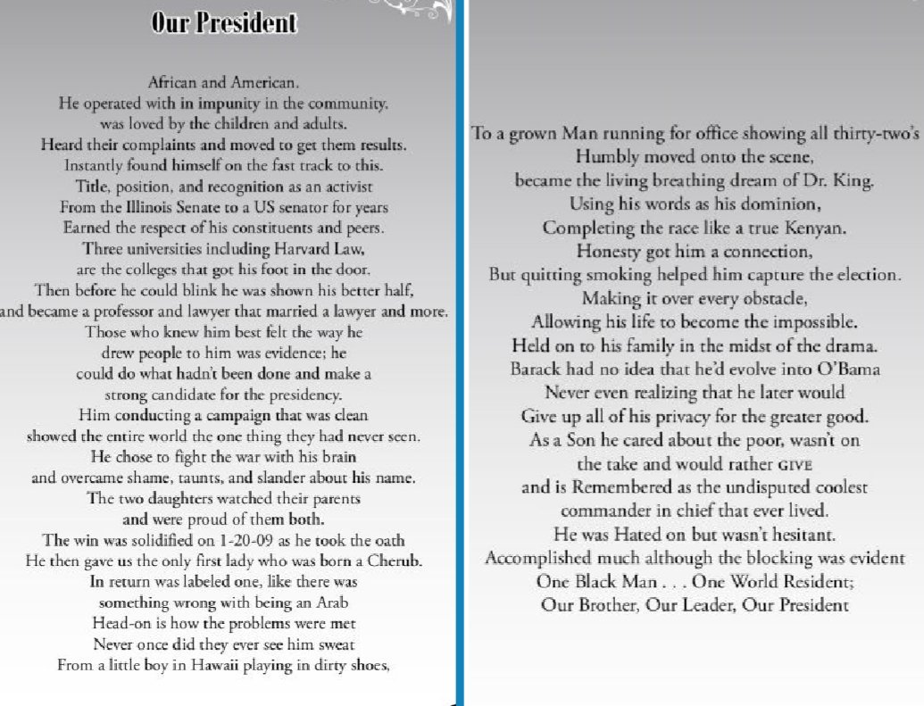 ROBERTDAVIS1010's tweet photo. @Oprah @BarackObama @MichelleObama 
#LettersToTheMotherland #BMS #RobertDavis #Jackson #Mississippi #theBETTERMENSOCIETY
"OUR PRESIDENT" 
by ROBERT DAVIS https://t.co/aHLT3fv258