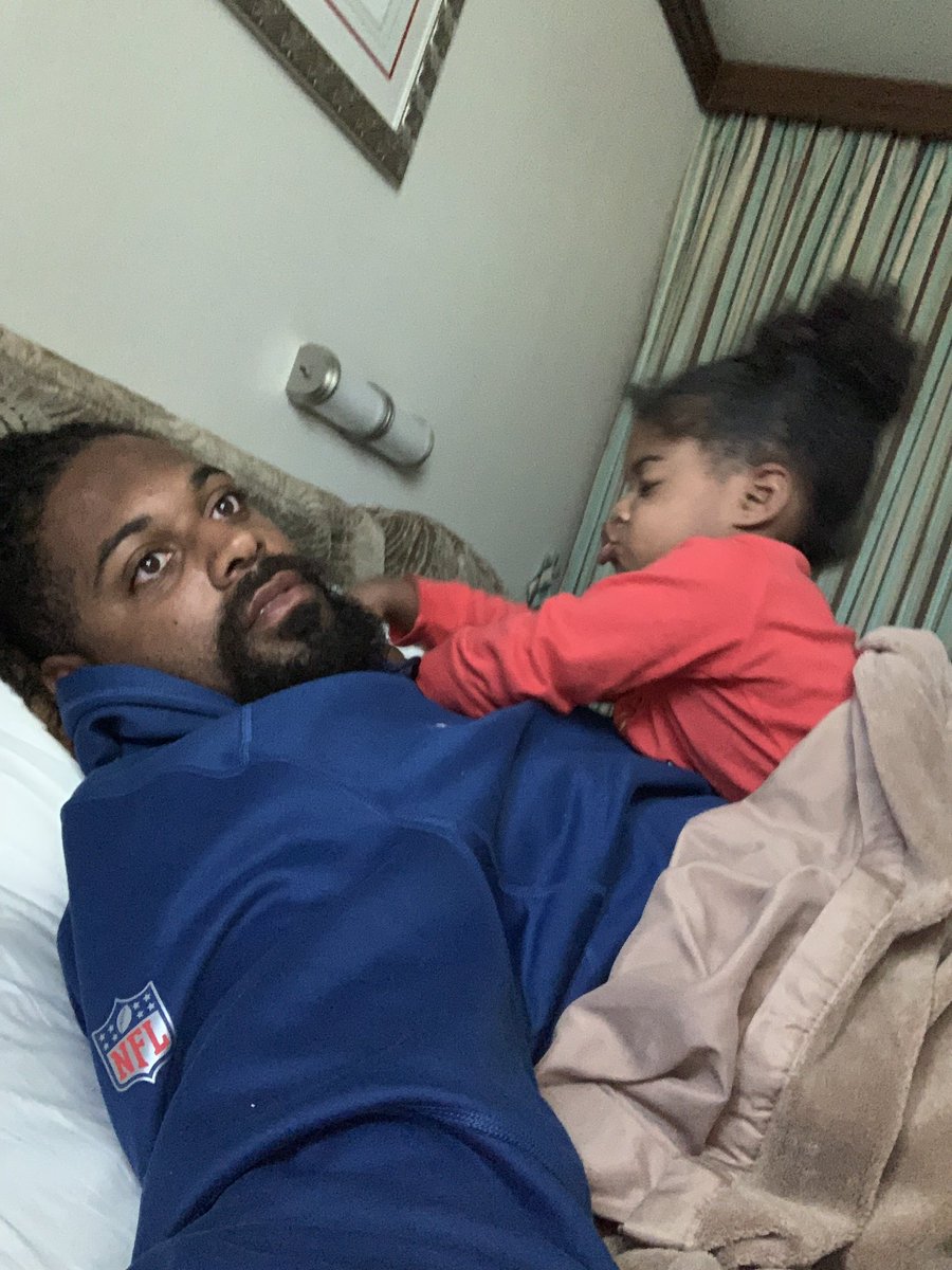 When she beats you awake... and you can’t do anything cuz she’s 2, and realize you’re raising a warrior... even tho you’re tired... keep that same energy 😶😂 Forever her punching bag