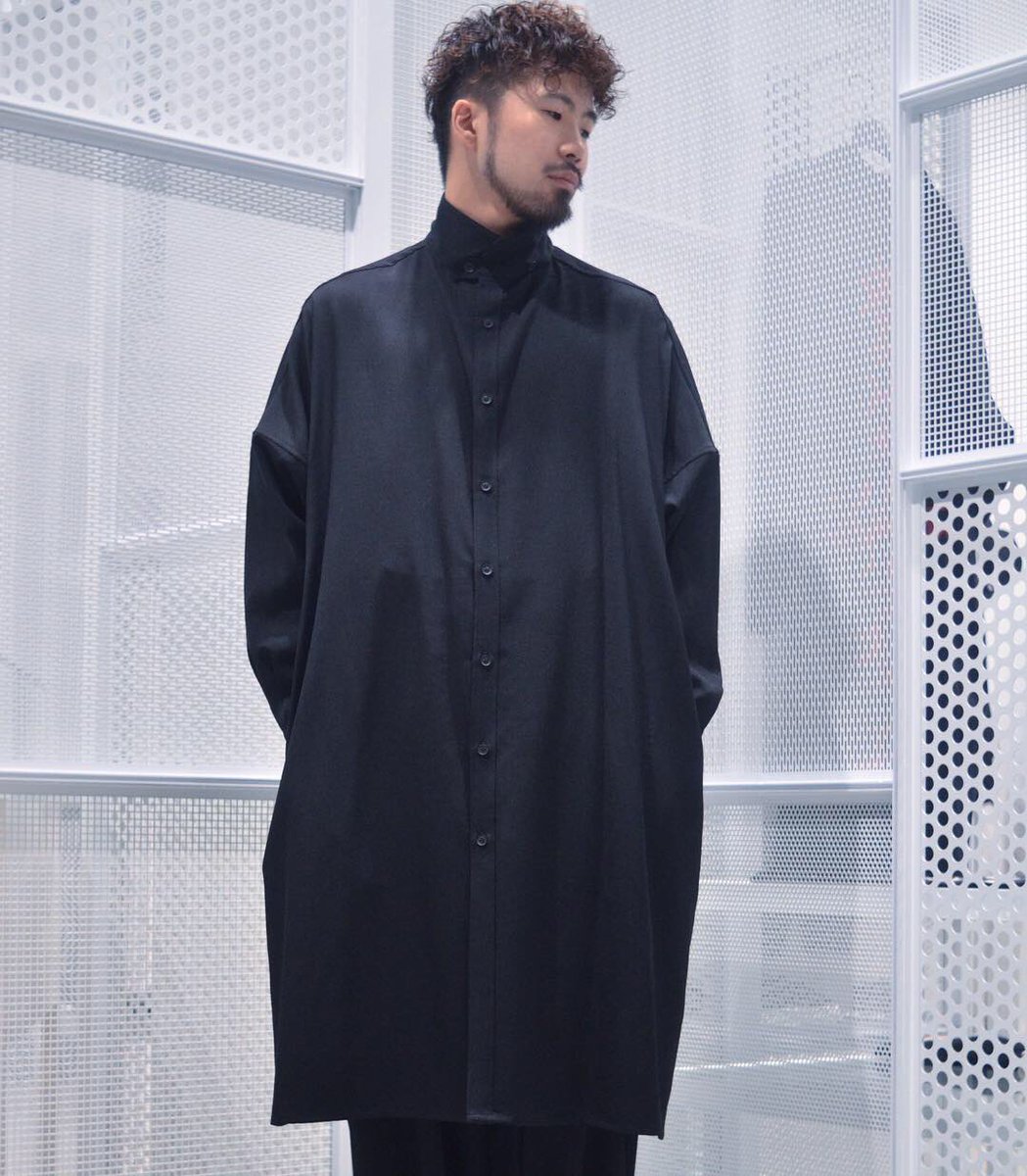 ★ウールギャバ  16aw スタンド襟ロングコート yohjiyamamoto