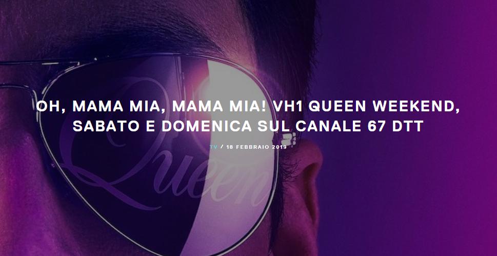 ComunitaQueenIT's tweet photo. #AGENDA | Su @vh1italia (LCN 67 DTT) è iniziato il #QueenWeekend ! https://t.co/u5ZQjSs3vr https://t.co/yp29WCrGOE