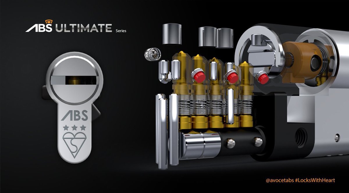 avocetabs's tweet image. ABS ultimate locks with our unique patented Active Snap Protection. ASP fires into action to create a barrier if attacked, keeping doors secure! #LocksWithHeart #ActiveSnapProtection #ABSsecure