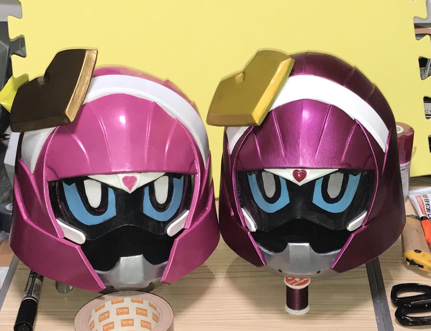 きりゅ サーベラ製作中 近年のはポッピーかなぁ マスク作り直しなど衣装面でも本気でやった でもまだ直したい 着た時はまず素顔は絶対出さぬよう内マスク着用や コミケ規約によるマスクオフ移動のためだけに明日那ウィッグメイク マスクをしてキャラ