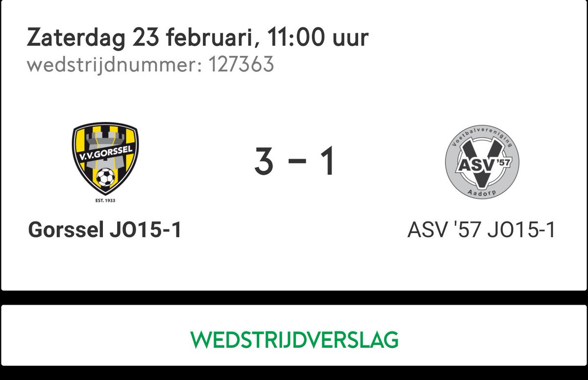 die37D's tweet image. En wederom is de JO15 doorgedrongen tot de laatste 4 na de winst van vandaag. 
Voetbal.nl Uitslagen