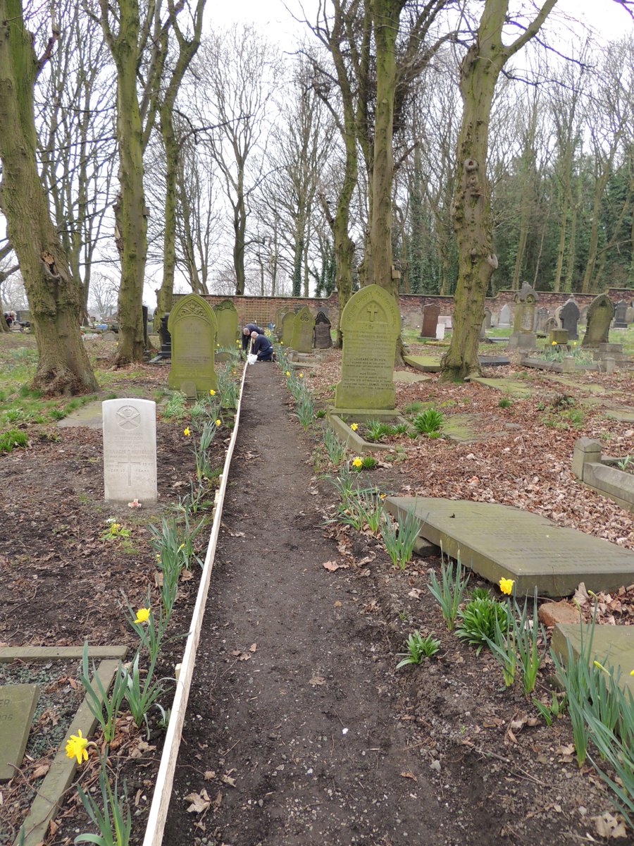 FriendsofFOPCC's tweet image. FOPCC have been busy in God's little acre today, restoring the old Cross Walk Path, and planting shrubs.  Delighted to say that the Daffodil Walk is blooming and will get better each week.  Well worth a visit to this ancient churchyard.